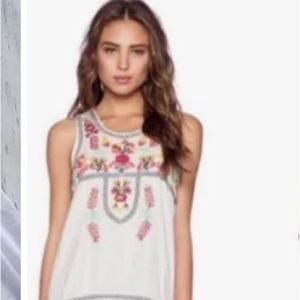 Lovers & Friends Embroidered Boho Top Sleeveless